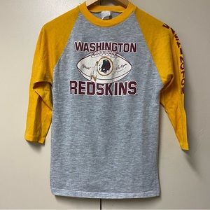 Vintage NFL Washington Redskins 3/4 sleeve football shirt 80s